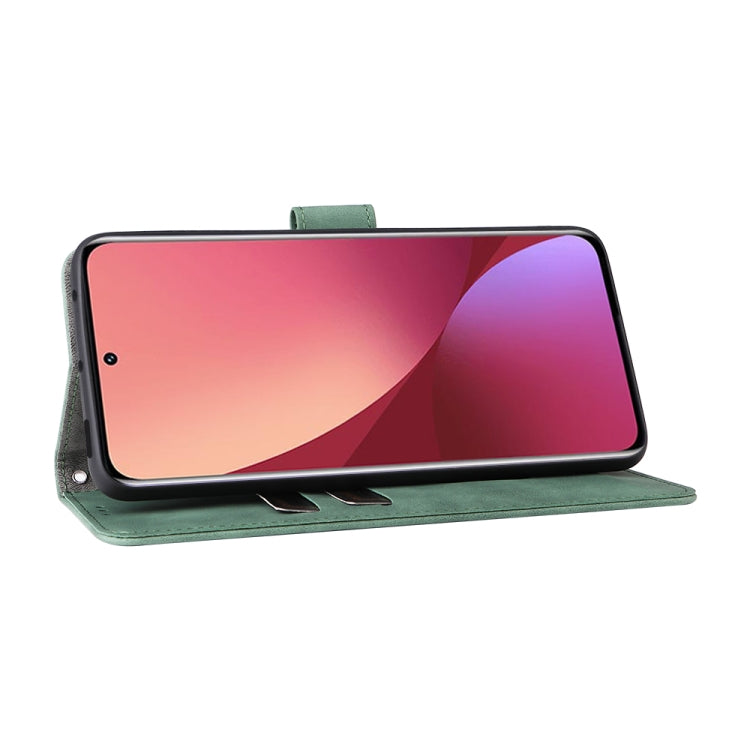 For Xiaomi 12 5G Skin Feel Magnetic Buckle Calf Texture PU Phone Case
