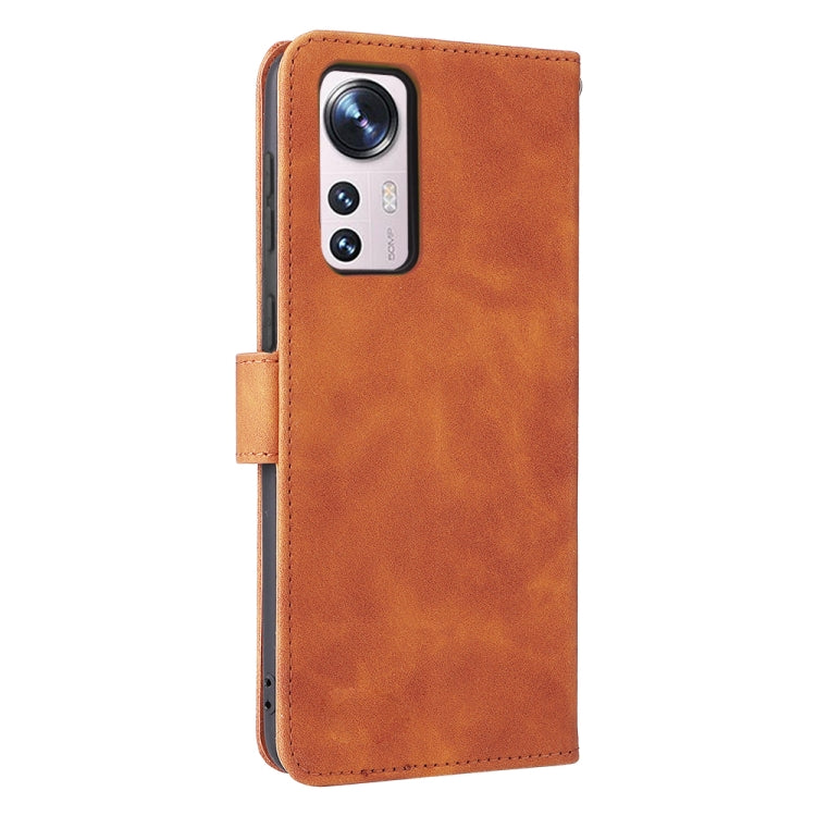 For Xiaomi 12 5G Skin Feel Magnetic Buckle Calf Texture PU Phone Case