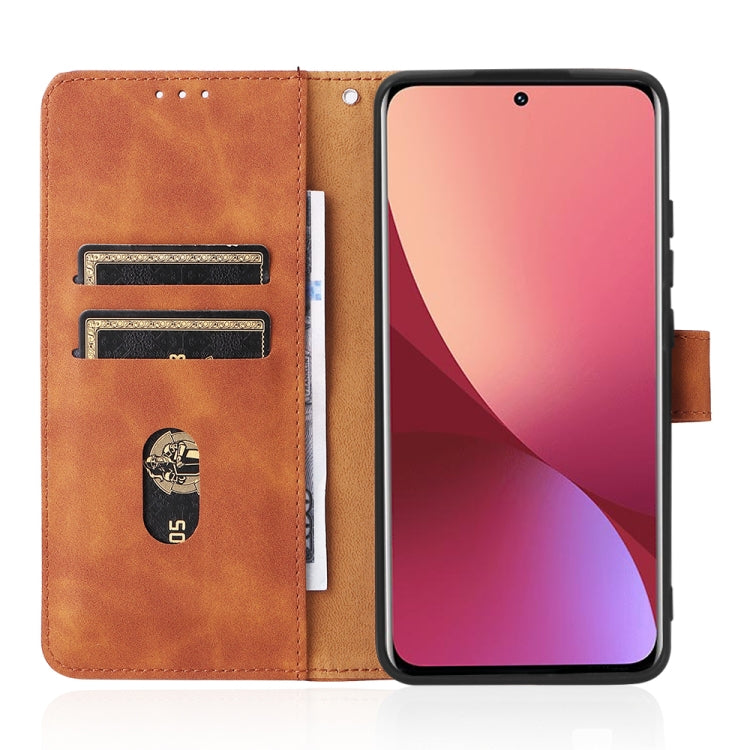 For Xiaomi 12 5G Skin Feel Magnetic Buckle Calf Texture PU Phone Case