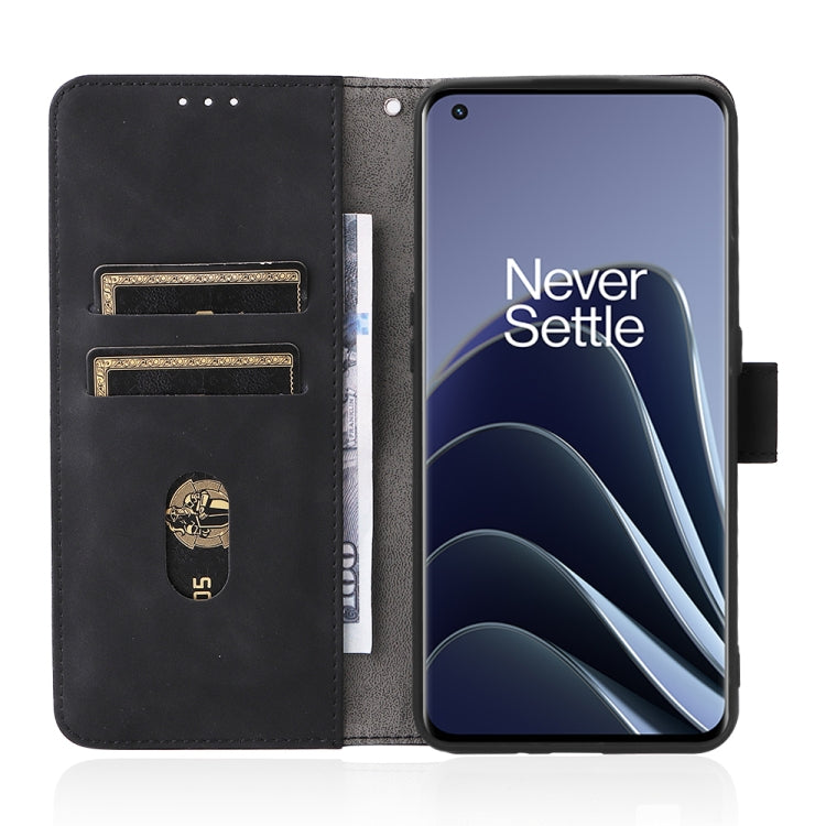 For OnePlus 10 Pro 5G Skin Feel Magnetic Buckle Calf Texture PU Phone Case