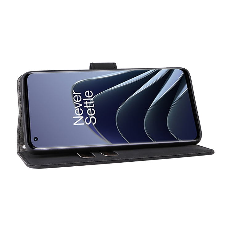 For OnePlus 10 Pro 5G Skin Feel Magnetic Buckle Calf Texture PU Phone Case