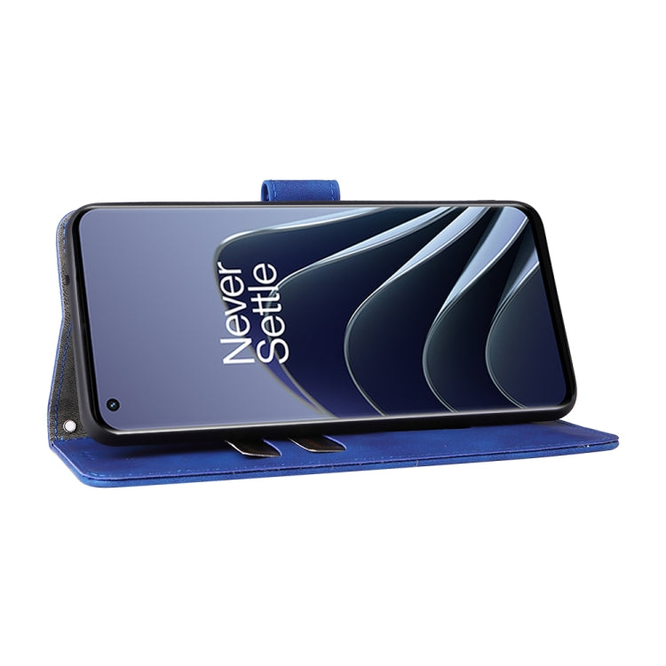For OnePlus 10 Pro 5G Skin Feel Magnetic Buckle Calf Texture PU Phone Case