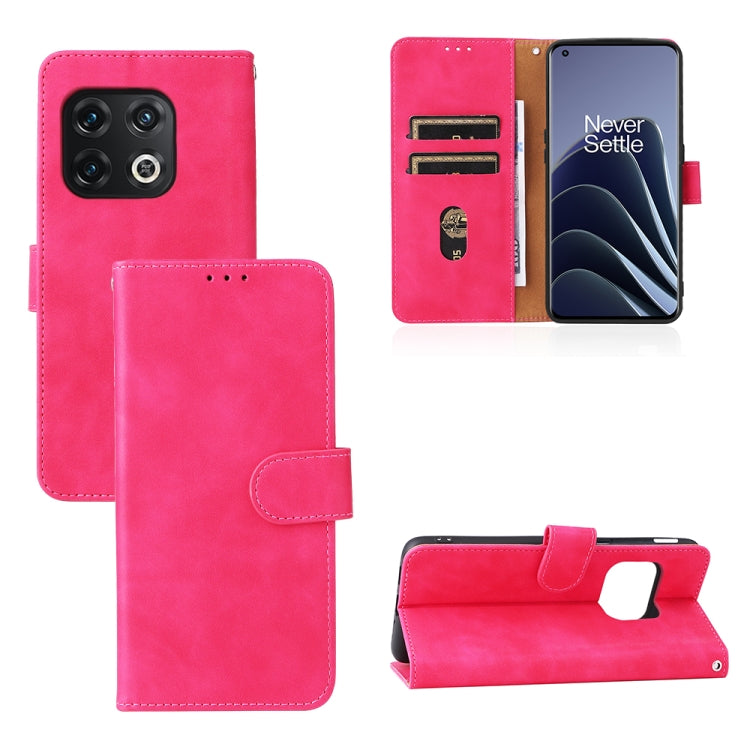 For OnePlus 10 Pro 5G Skin Feel Magnetic Buckle Calf Texture PU Phone Case
