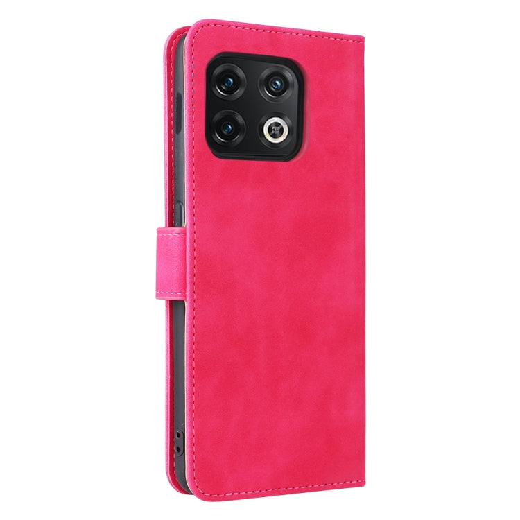 For OnePlus 10 Pro 5G Skin Feel Magnetic Buckle Calf Texture PU Phone Case