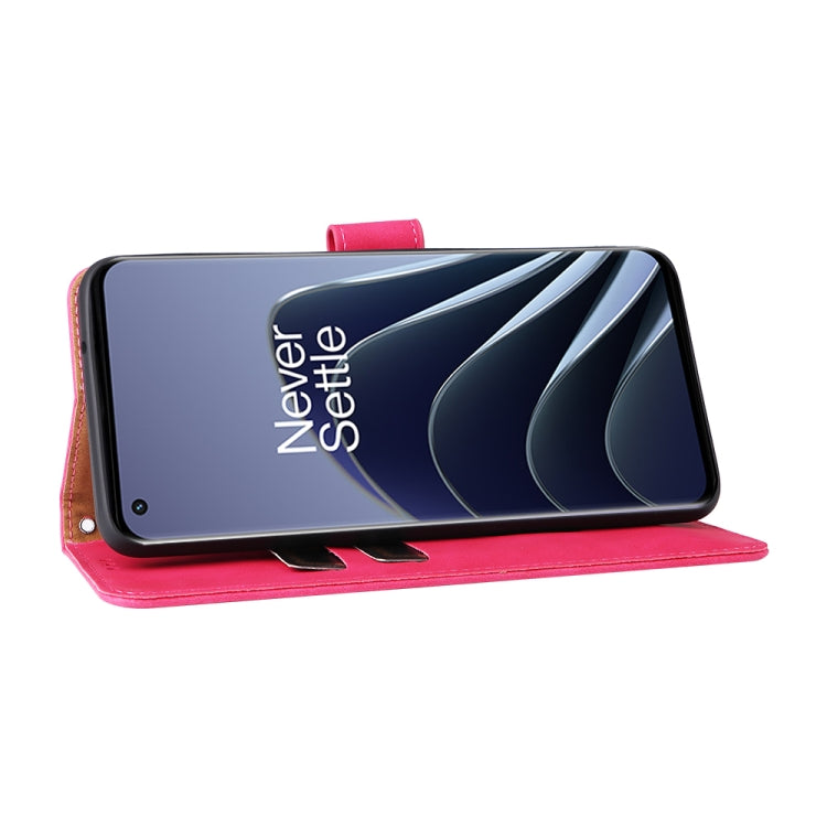 For OnePlus 10 Pro 5G Skin Feel Magnetic Buckle Calf Texture PU Phone Case