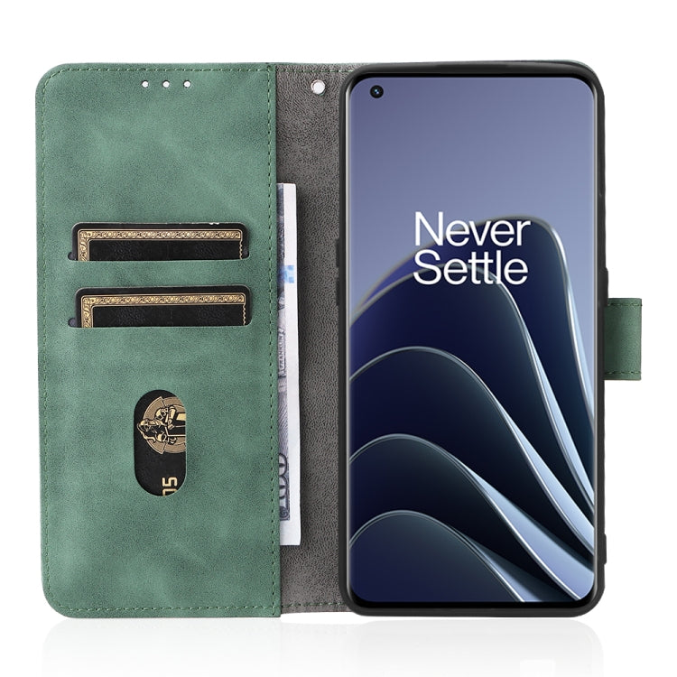 For OnePlus 10 Pro 5G Skin Feel Magnetic Buckle Calf Texture PU Phone Case