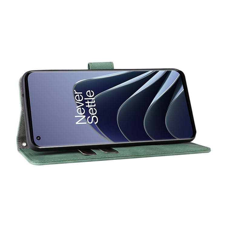 For OnePlus 10 Pro 5G Skin Feel Magnetic Buckle Calf Texture PU Phone Case