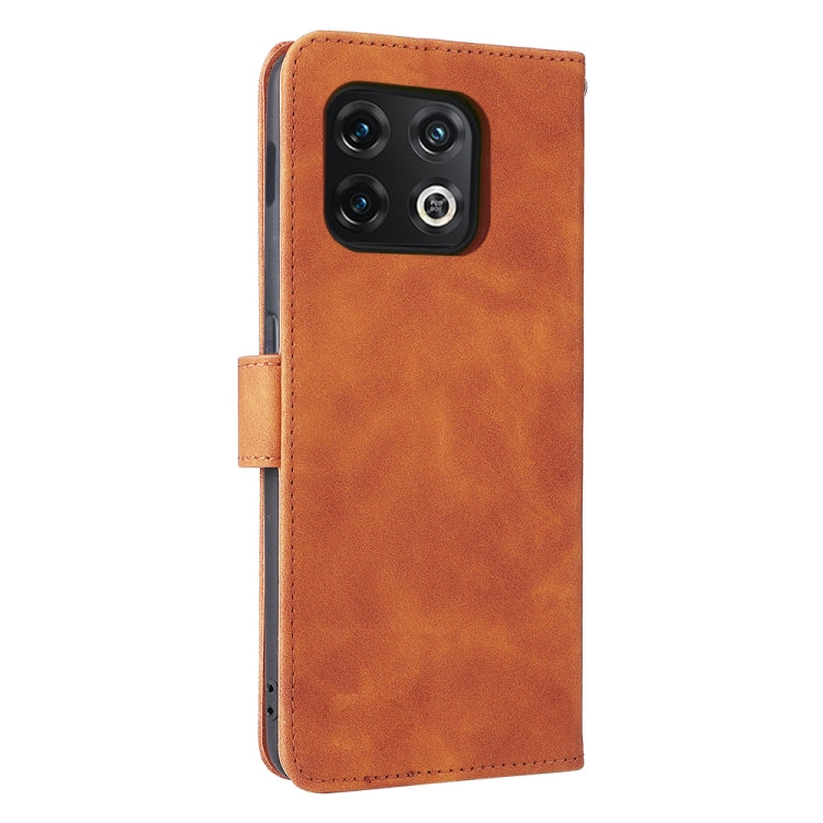 For OnePlus 10 Pro 5G Skin Feel Magnetic Buckle Calf Texture PU Phone Case