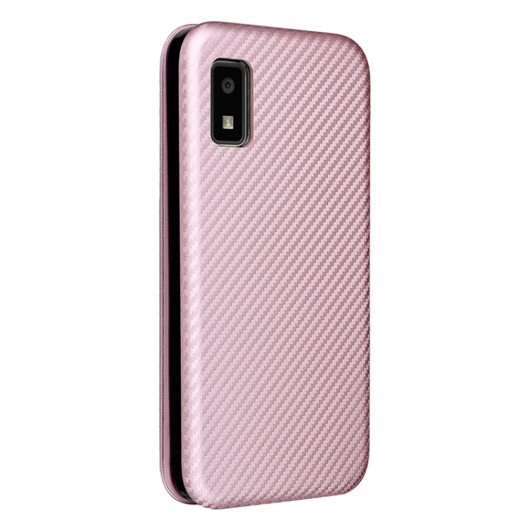 For Sharp Aquos Wish SHG06 Carbon Fiber Texture Horizontal Flip PU Phone Case