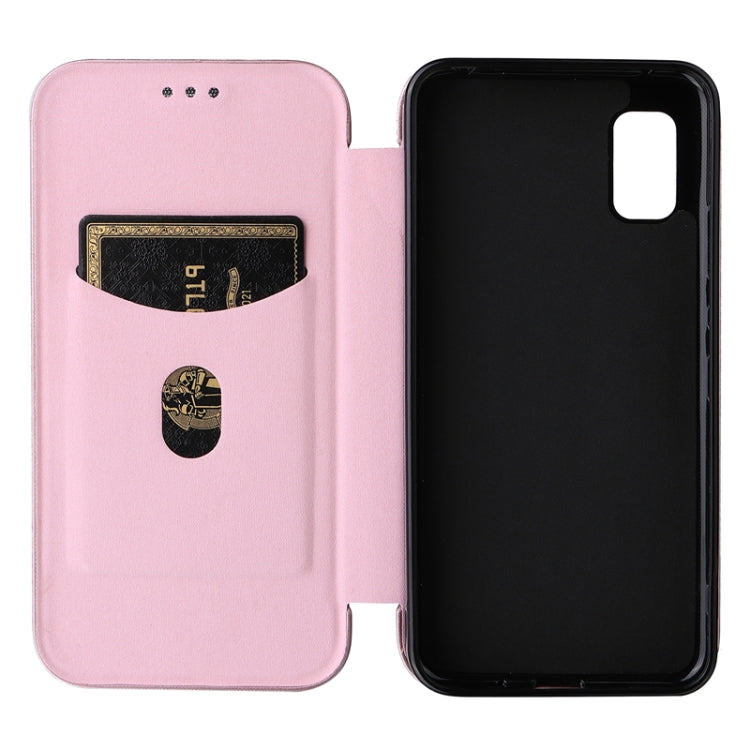 For Sharp Aquos Wish SHG06 Carbon Fiber Texture Horizontal Flip PU Phone Case