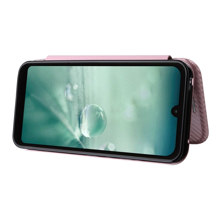 For Sharp Aquos Wish SHG06 Carbon Fiber Texture Horizontal Flip PU Phone Case