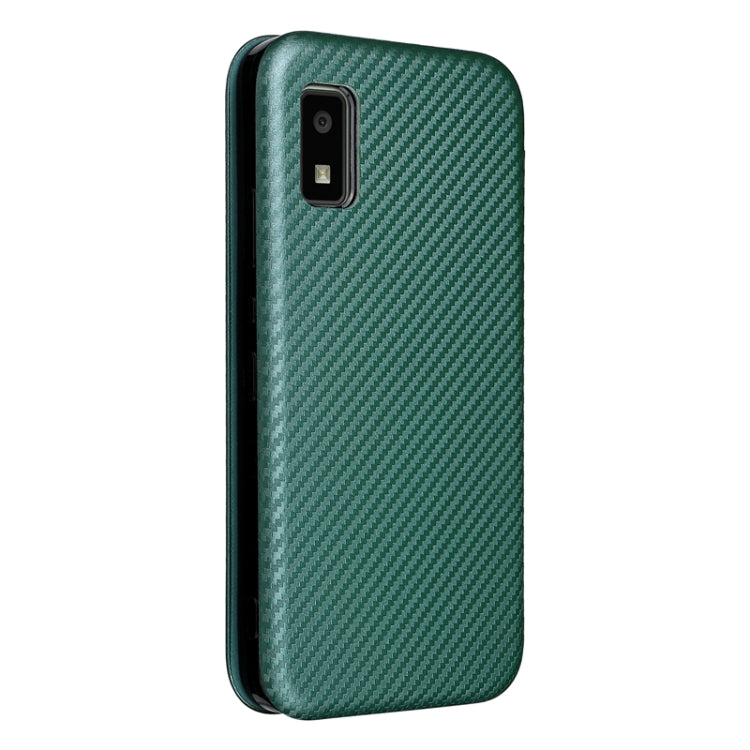 For Sharp Aquos Wish SHG06 Carbon Fiber Texture Horizontal Flip PU Phone Case