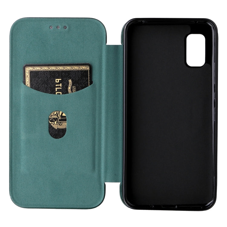 For Sharp Aquos Wish SHG06 Carbon Fiber Texture Horizontal Flip PU Phone Case