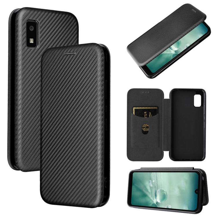 For Sharp Aquos Wish SHG06 Carbon Fiber Texture Horizontal Flip PU Phone Case