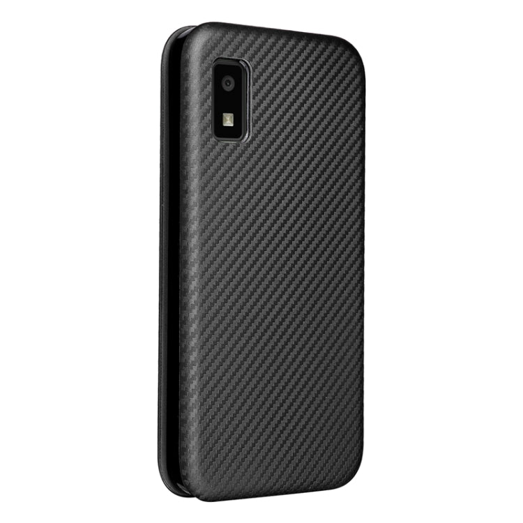 For Sharp Aquos Wish SHG06 Carbon Fiber Texture Horizontal Flip PU Phone Case