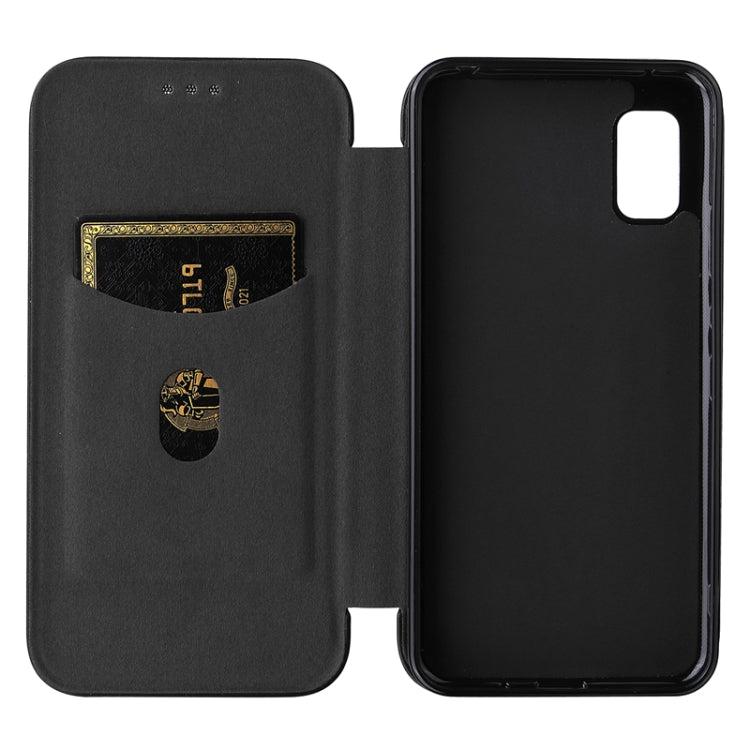 For Sharp Aquos Wish SHG06 Carbon Fiber Texture Horizontal Flip PU Phone Case
