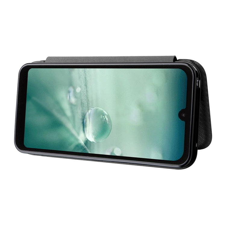 For Sharp Aquos Wish SHG06 Carbon Fiber Texture Horizontal Flip PU Phone Case
