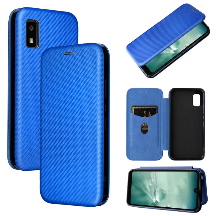 For Sharp Aquos Wish SHG06 Carbon Fiber Texture Horizontal Flip PU Phone Case