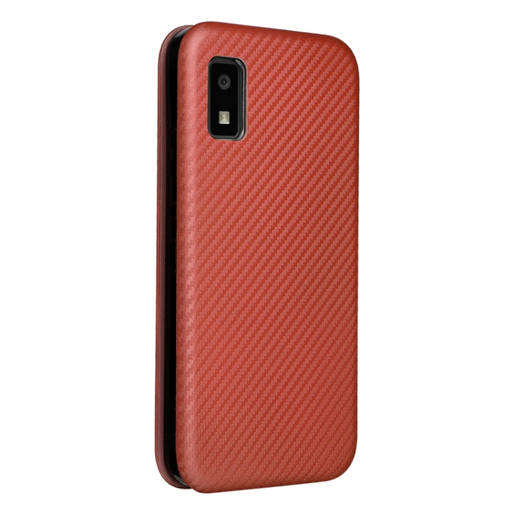 For Sharp Aquos Wish SHG06 Carbon Fiber Texture Horizontal Flip PU Phone Case