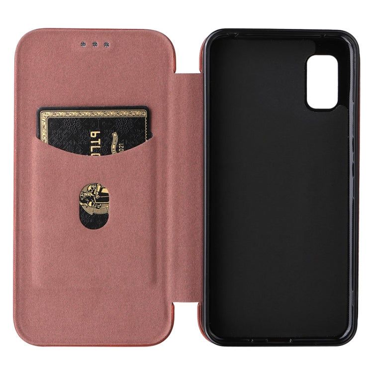 For Sharp Aquos Wish SHG06 Carbon Fiber Texture Horizontal Flip PU Phone Case