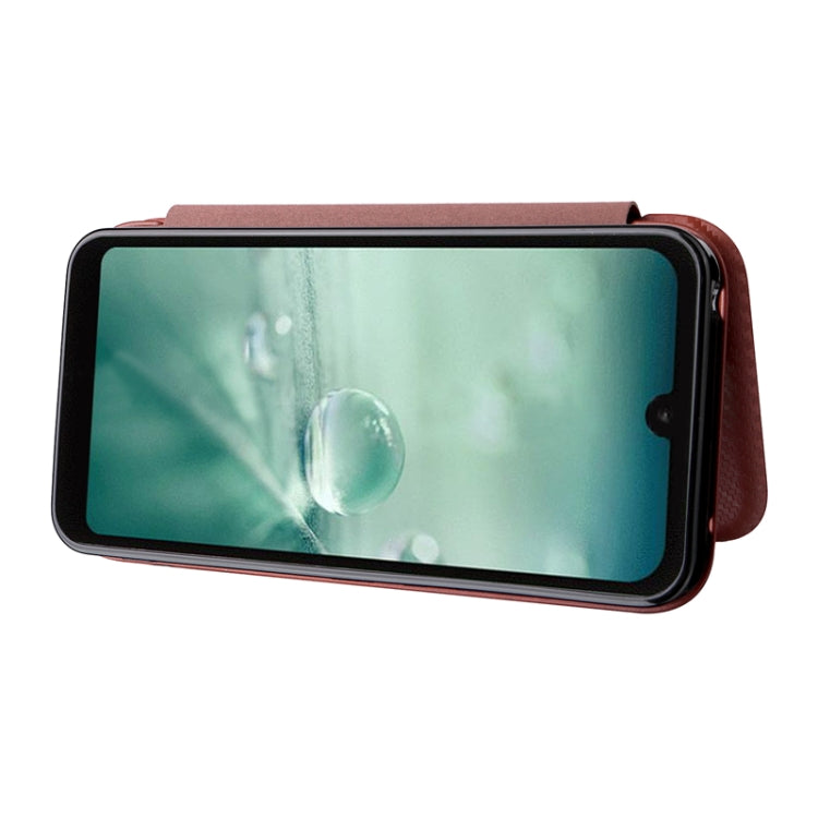 For Sharp Aquos Wish SHG06 Carbon Fiber Texture Horizontal Flip PU Phone Case