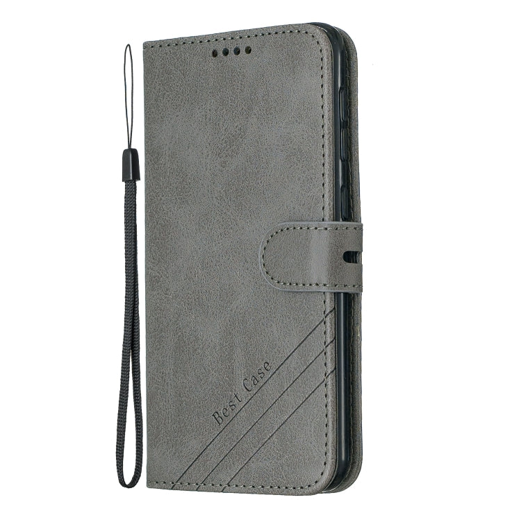 For Galaxy  A10 M10  Matching Color Frosted Texture Horizontal Flip PU Leather Case with Holder & Card Slots & Lanyard