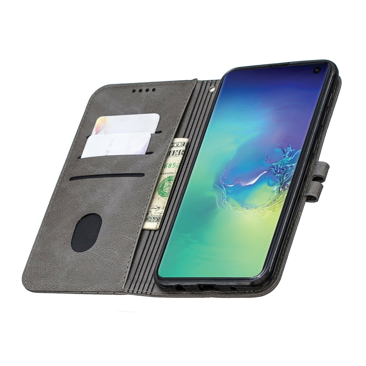 For Galaxy  A10 M10  Matching Color Frosted Texture Horizontal Flip PU Leather Case with Holder & Card Slots & Lanyard