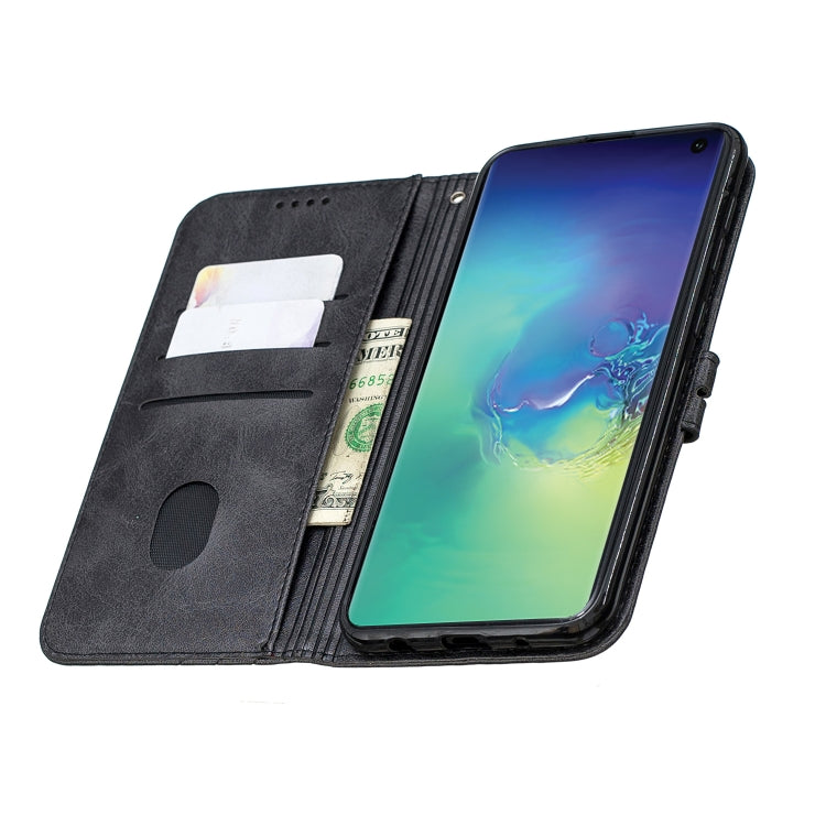 For Galaxy  A10 M10  Matching Color Frosted Texture Horizontal Flip PU Leather Case with Holder & Card Slots & Lanyard
