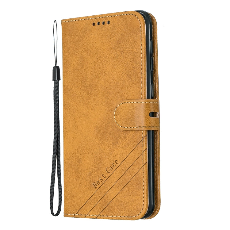 For Galaxy  A10 M10  Matching Color Frosted Texture Horizontal Flip PU Leather Case with Holder & Card Slots & Lanyard