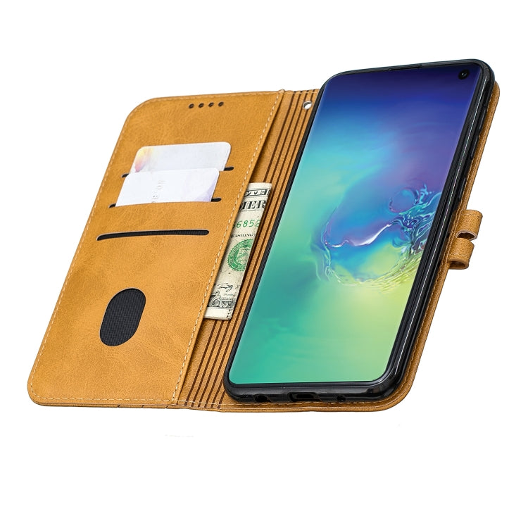 For Galaxy  A10 M10  Matching Color Frosted Texture Horizontal Flip PU Leather Case with Holder & Card Slots & Lanyard