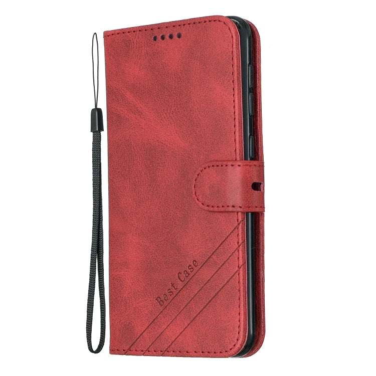 For Galaxy  A10 M10  Matching Color Frosted Texture Horizontal Flip PU Leather Case with Holder & Card Slots & Lanyard