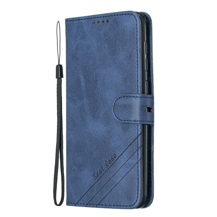 For Galaxy A20 & A30 Matching Color Frosted Texture Horizontal Flip PU Leather Case with Holder & Card Slots & Lanyard