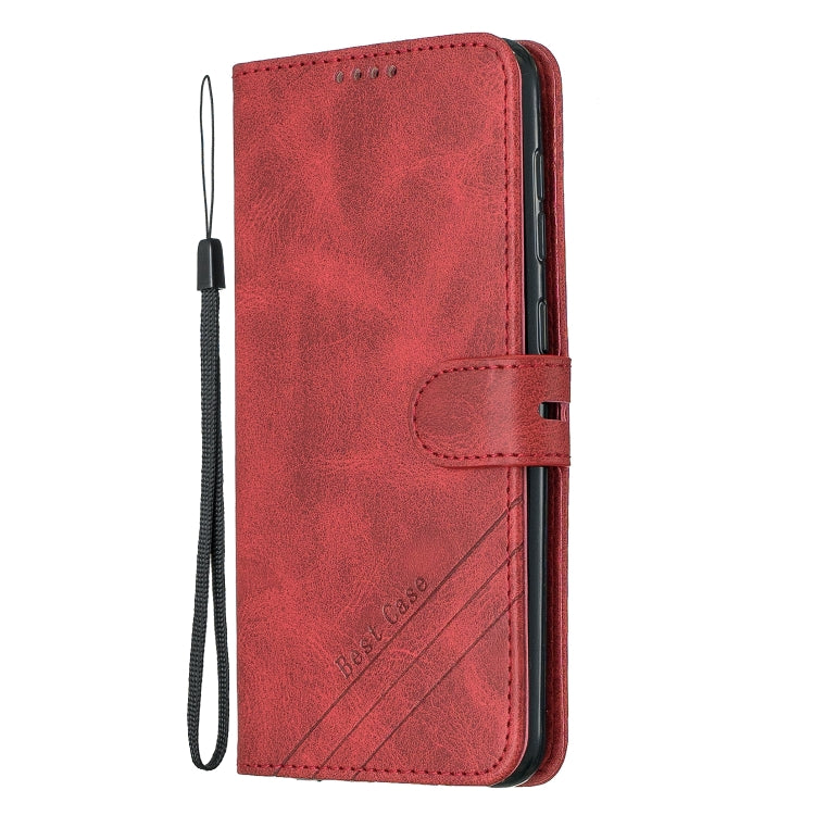 For Galaxy A20E & A10E Matching Color Frosted Texture Horizontal Flip PU Leather Case with Holder & Card Slots & Lanyard
