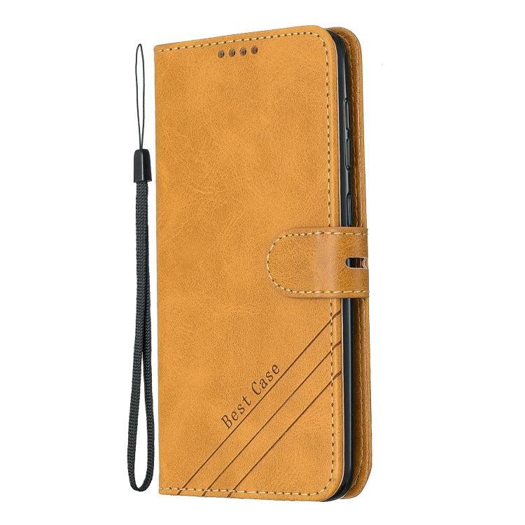 For Galaxy A50 Matching Color Frosted Texture Horizontal Flip PU Leather Case with Holder & Card Slots & Lanyard