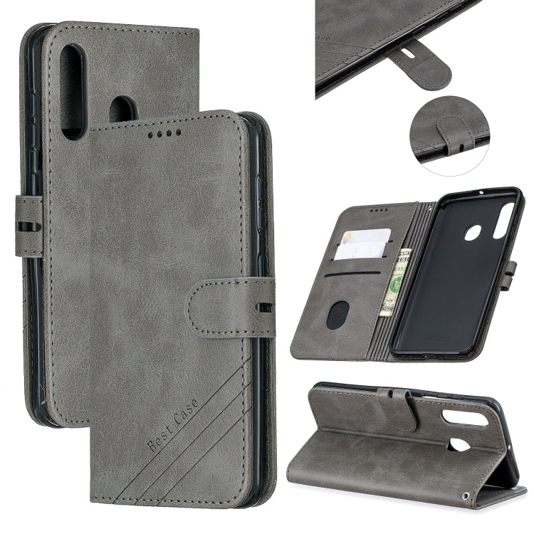 For Galaxy A60 & M40 Matching Color Frosted Texture Horizontal Flip PU Leather Case with Holder & Card Slots & Lanyard
