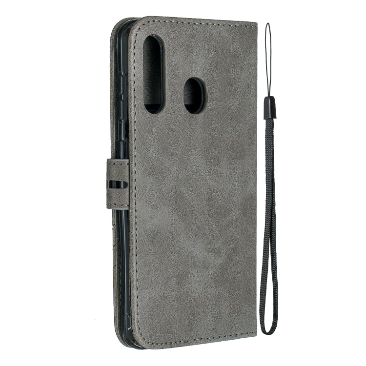 For Galaxy A60 & M40 Matching Color Frosted Texture Horizontal Flip PU Leather Case with Holder & Card Slots & Lanyard