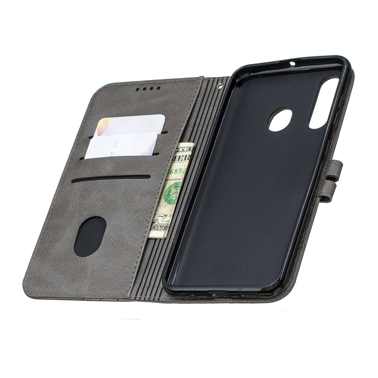 For Galaxy A60 & M40 Matching Color Frosted Texture Horizontal Flip PU Leather Case with Holder & Card Slots & Lanyard