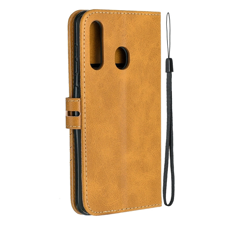 For Galaxy A60 & M40 Matching Color Frosted Texture Horizontal Flip PU Leather Case with Holder & Card Slots & Lanyard