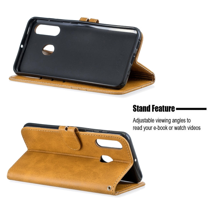 For Galaxy A60 & M40 Matching Color Frosted Texture Horizontal Flip PU Leather Case with Holder & Card Slots & Lanyard