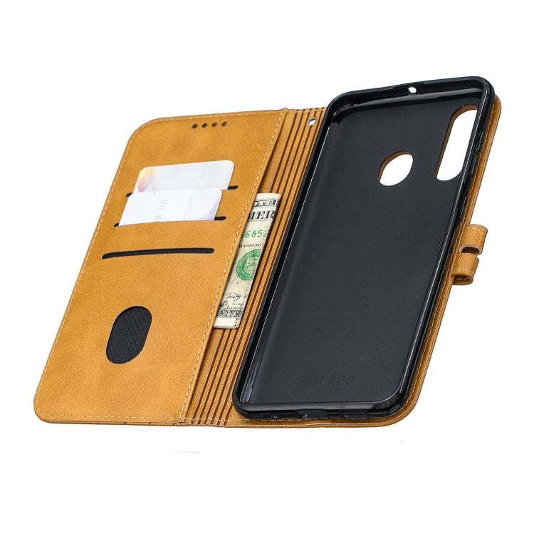 For Galaxy A60 & M40 Matching Color Frosted Texture Horizontal Flip PU Leather Case with Holder & Card Slots & Lanyard