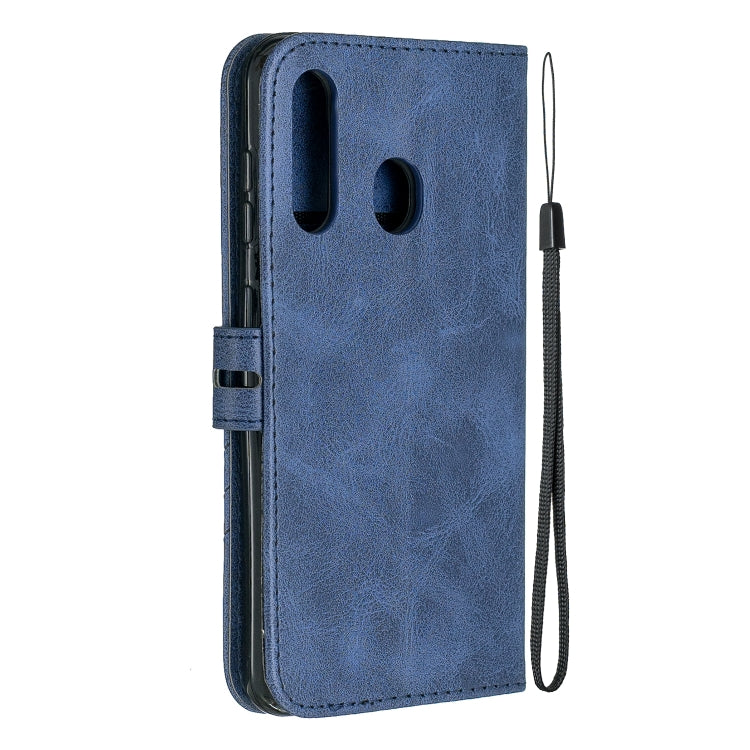 For Galaxy A60 & M40 Matching Color Frosted Texture Horizontal Flip PU Leather Case with Holder & Card Slots & Lanyard