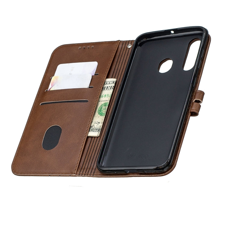 For Galaxy A60 & M40 Matching Color Frosted Texture Horizontal Flip PU Leather Case with Holder & Card Slots & Lanyard
