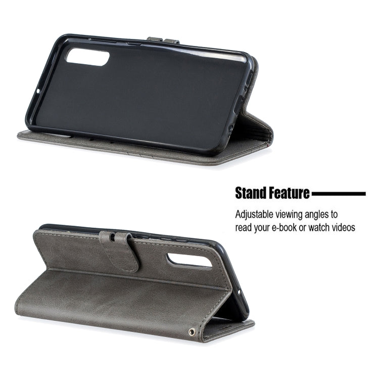 For Galaxy A70 Matching Color Frosted Texture Horizontal Flip PU Leather Case with Holder & Card Slots & Lanyard