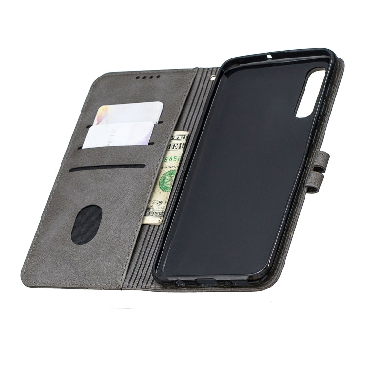 For Galaxy A70 Matching Color Frosted Texture Horizontal Flip PU Leather Case with Holder & Card Slots & Lanyard