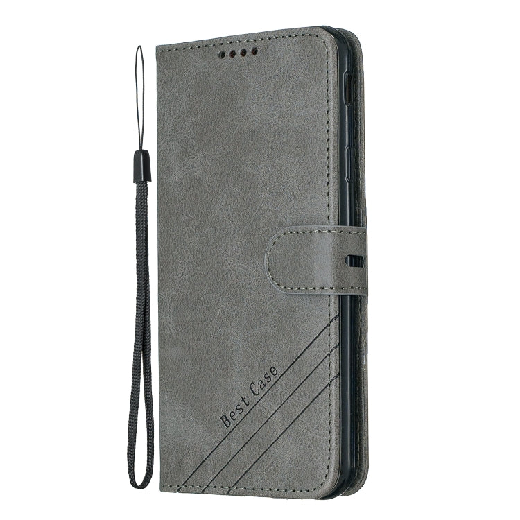 For Galaxy J4 Plus Matching Color Frosted Texture Horizontal Flip PU Leather Case with Holder & Card Slots & Lanyard