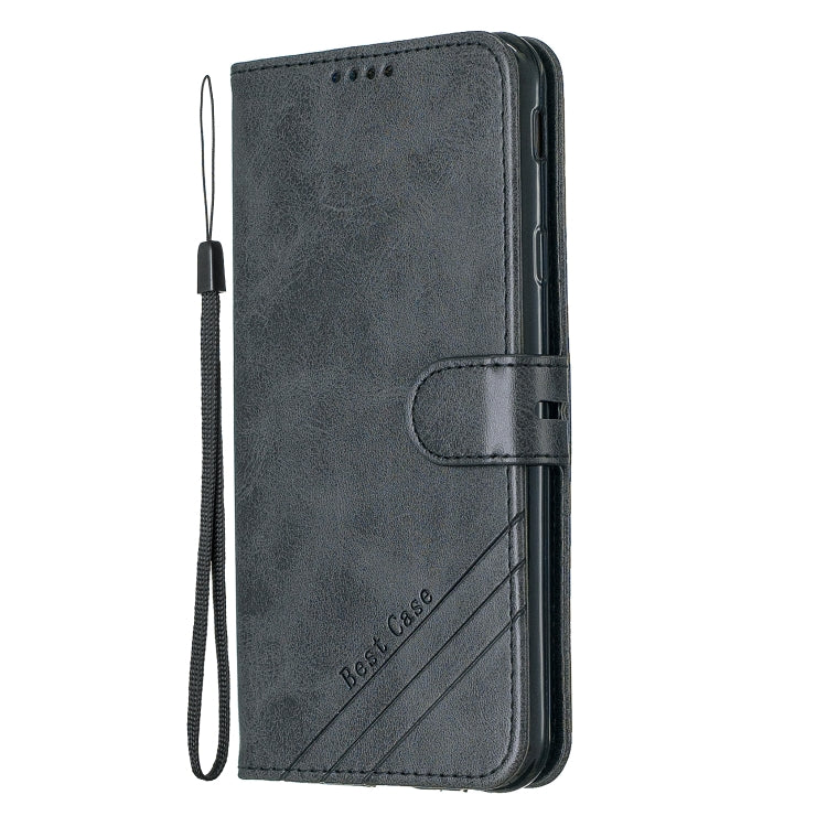 For Galaxy J4 Plus Matching Color Frosted Texture Horizontal Flip PU Leather Case with Holder & Card Slots & Lanyard
