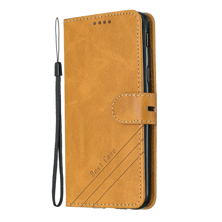 For Galaxy J6 2018 Matching Color Frosted Texture Horizontal Flip PU Leather Case with Holder & Card Slots & Lanyard