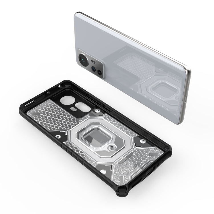For Xiaomi 12 Space PC+TPU Shockproof Phone Case with Ring Holder