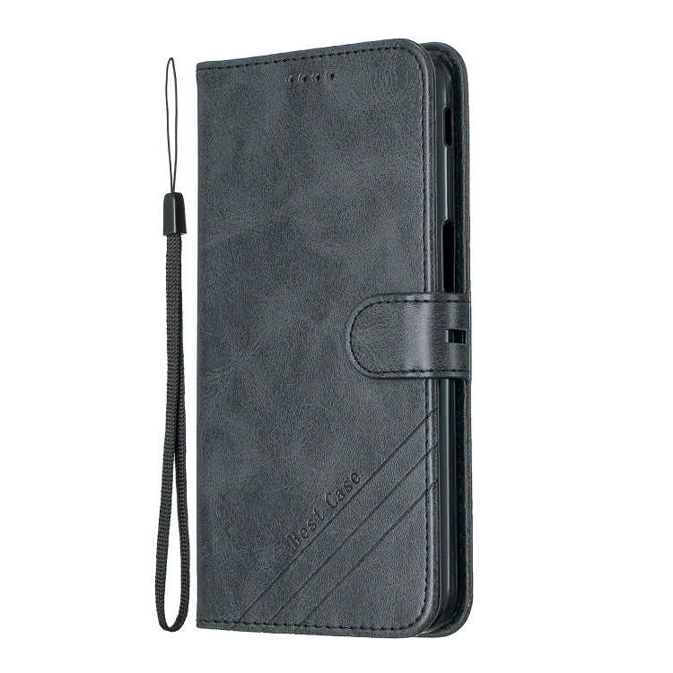 For Galaxy J6 Plus Matching Color Frosted Texture Horizontal Flip PU Leather Case with Holder & Card Slots & Lanyard