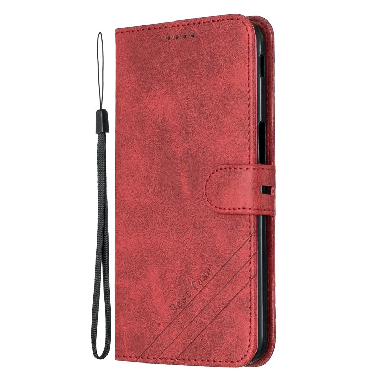 For Galaxy J6 Plus Matching Color Frosted Texture Horizontal Flip PU Leather Case with Holder & Card Slots & Lanyard